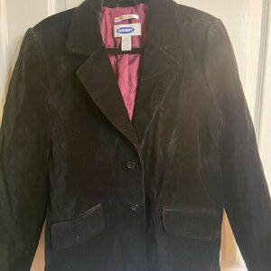 Old Navy Women's Black Velvet Blazer